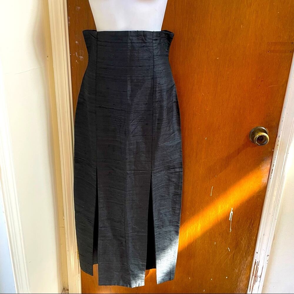 Forté couture silk skirt black